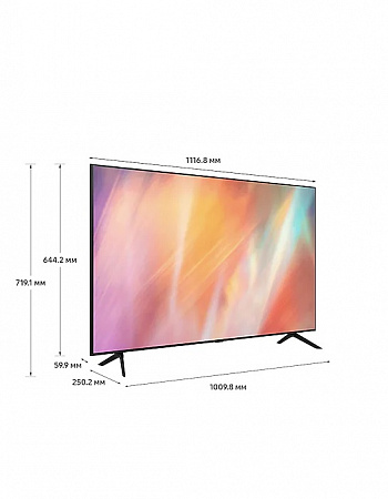 изображение Телевизор Samsung UE50AU7100UXRU 49.5" (2021), черный 